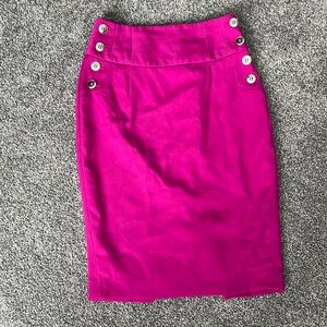 The Limited Magenta High Waist Pencil Skirt